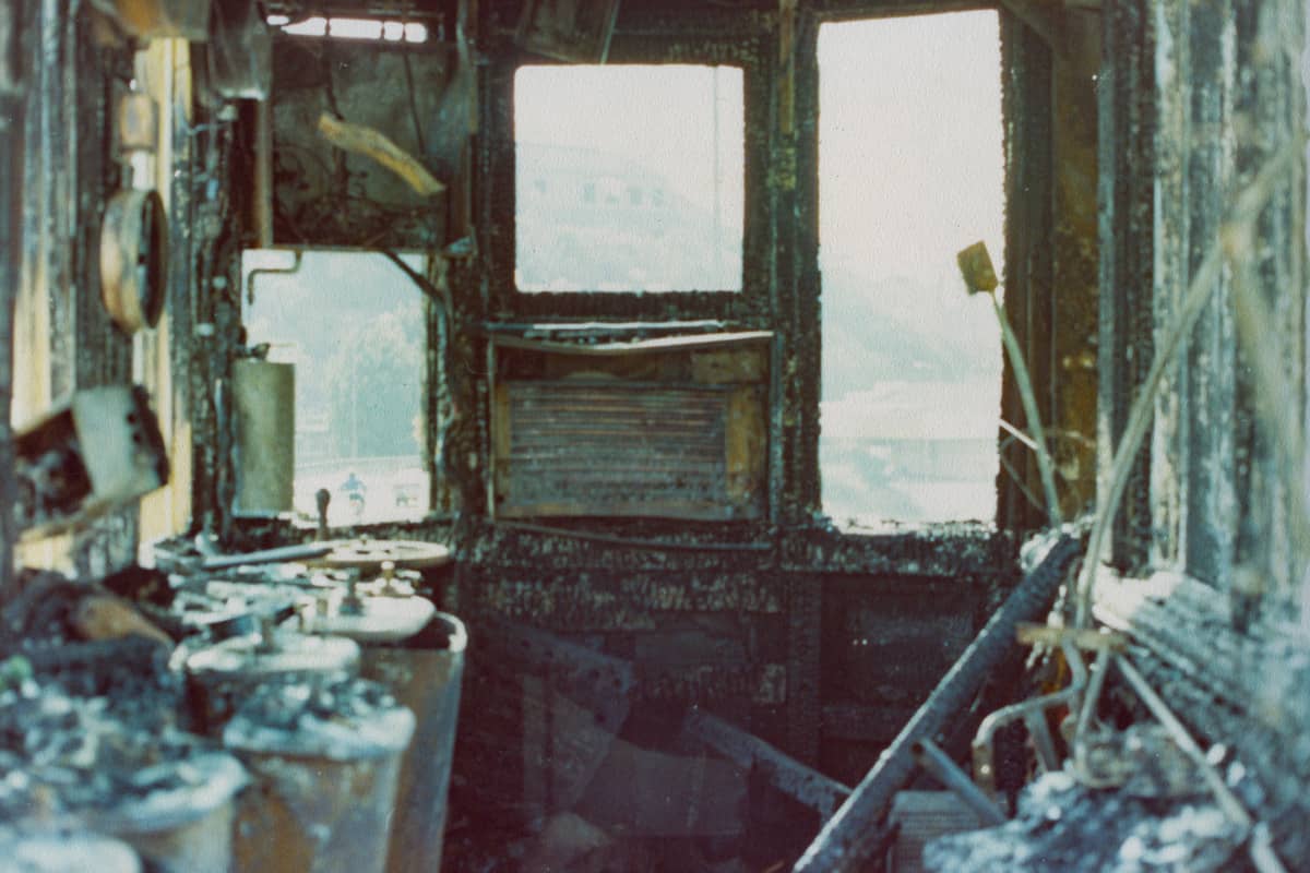 102170 Glebe Island Bridge Control Panel System Fire Damage 1982